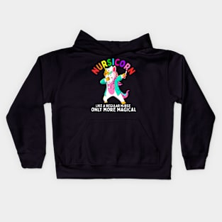 Unicorn Nurse Funny Nursicorn Rainbow Nursing RN Kids Hoodie